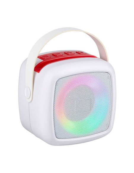 Karaoke set mini inalámbrico + 2 micrófonos, rgb, 10 w, colores surtidos, 117 x 86 x 130 mm
