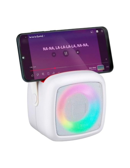 Karaoke set mini inalámbrico + 2 micrófonos, rgb, 10 w, colores surtidos, 117 x 86 x 130 mm