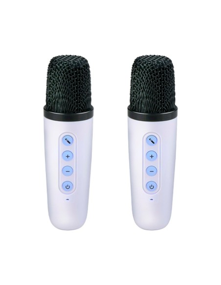 Karaoke set mini inalámbrico + 2 micrófonos, rgb, 10 w, colores surtidos, 117 x 86 x 130 mm
