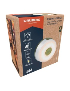 Guirnalda led retráctil, exterior, 8 m