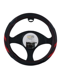 Funda para volante, negra con detalles rojos, ø37-39 cm 2