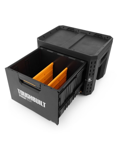 Caja de herramientas de 1 cajón con cerradura stacktech