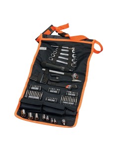 Juego de herramientas varias, 77 piezas, en funda de nylon