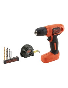 Kit taladro atornillador ultracompacto, recargable 7,2 v, ø10 mm con 11 accesorios
