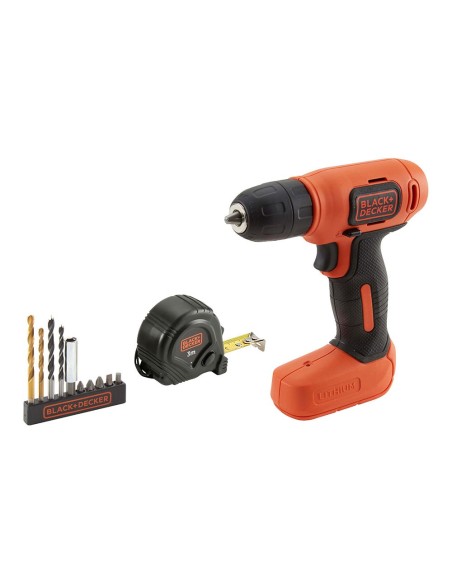 Kit taladro atornillador ultracompacto, recargable 7,2 v, ø10 mm con 11 accesorios