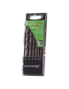 Brocas hss-co rectificadas ø2-8 mm, juego 6 piezas