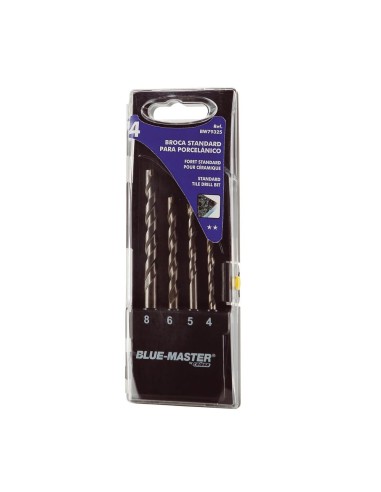 Brocas standard porcelánico ø4-5-6-8 mm, juego 4 piezas