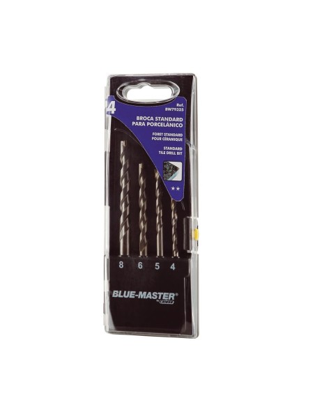 Brocas standard porcelánico ø4-5-6-8 mm, juego 4 piezas