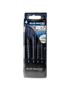 Brocas profesionales en punta de lanza md, porcelánico duro ø4-5-6-8 mm, juego 4 piezas