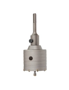 Corona pasamuros de metal duro (md) ø50 mm + husillo sds plus + broca guía