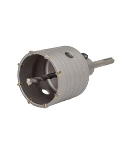 Corona pasamuros de metal duro (md) ø68 mm + husillo sds plus + broca guía 2