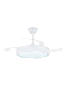 Ventilador de techo led cct, 3 aspas retráctiles 60 w, 6600 im, blanco, aspas ø106 cm, plafón ø15 cm, altura 30,5 - 40,5 cm 2