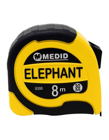 Flexómetro elephant bimaterial 8 m x 30 mm