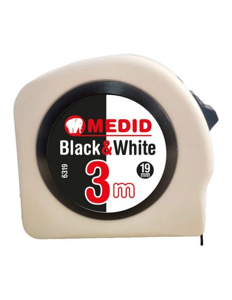 Flexómetro black & white 3 m x 19 mm