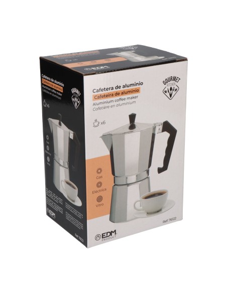 Cafetera de aluminio 6 tazas