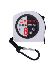 Flexómetro black & white 8 m x 28 mm