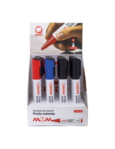 Marcador permanente punta gruesa 5 mm colores surtidos, expositor 20 uds 2