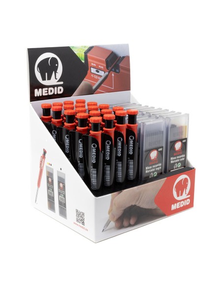 Marcador portaminas + recambios, expositor 20 + 20 uds