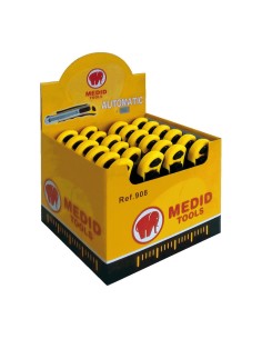 Cutter con cambio de cuchilla automático 18 mm + 8 cuchillas de recambio, expositor 24 uds
