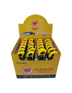 Cutter con cambio de cuchilla automático 18 mm + 8 cuchillas de recambio, expositor 24 uds 2