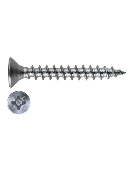 Tirafondo din-7505-a, cabeza avellanada pz1, zincado cr-3, 3,5 x 10 mm, caja 1000 uds