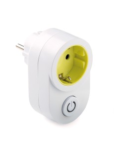 Adaptador 1 toma 2p+t schuko con interruptor 16a 250 v blanco