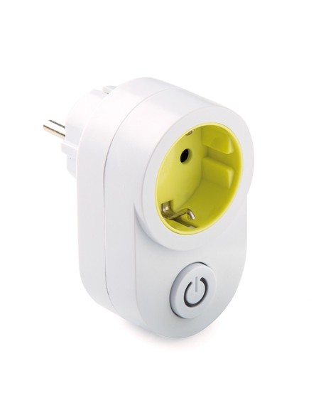 Adaptador 1 toma 2p+t schuko con interruptor 16a 250 v blanco