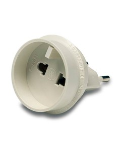 Adaptador de viaje europeo - universal, 10a 250 v, blanco