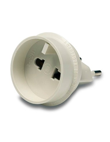 Adaptador de viaje europeo - universal, 10a 250 v, blanco