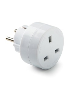 Adaptador europeo - inglés, 13-16a 250 v, blanco