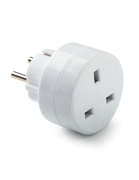 Adaptador europeo - inglés, 13-16a 250 v, blanco