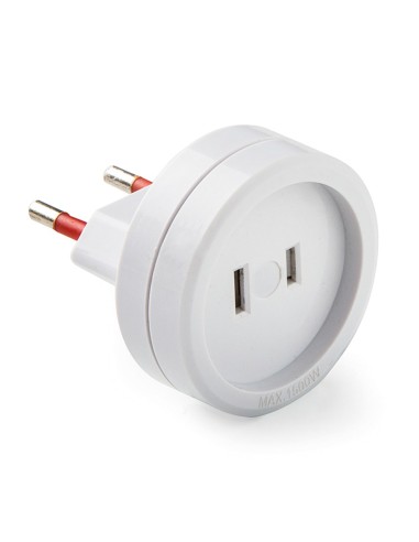 Adaptador europeo - americano, 6a 250 v, blanco