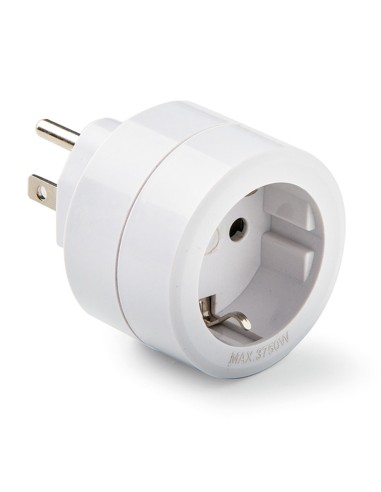 Adaptador americano - europeo, 15a 250 v, blanco