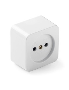 Base de superficie cuadrada 16a 250 v, blanca