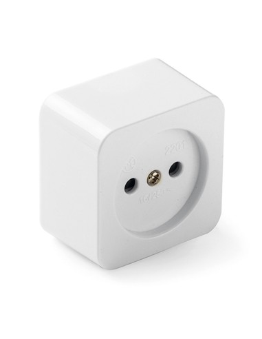 Base de superficie cuadrada 16a 250 v, blanca