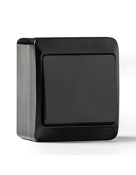 Conmutador estanco ip44, 16a 250 v, negro