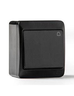 Pulsador estanco ip44, 16a 250 v, negro