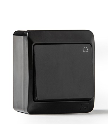 Pulsador estanco ip44, 16a 250 v, negro