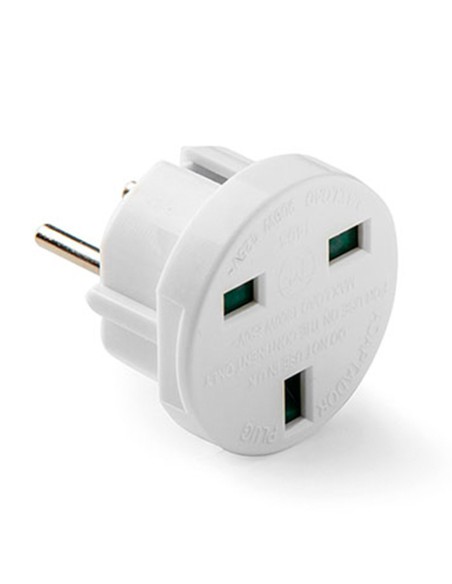 Adaptador europeo - inglés, 7,2a 1250 v, blanco