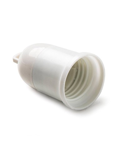 Portalámparas termoplástico provisional e-27 4a 250 v, blanco