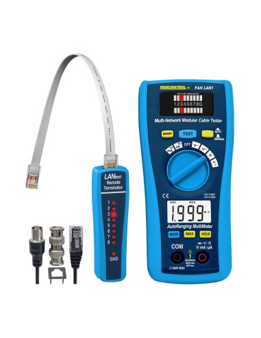 Probador lan y multímetro digital pan lan1 cat iii 300 v / cat ii 600 v