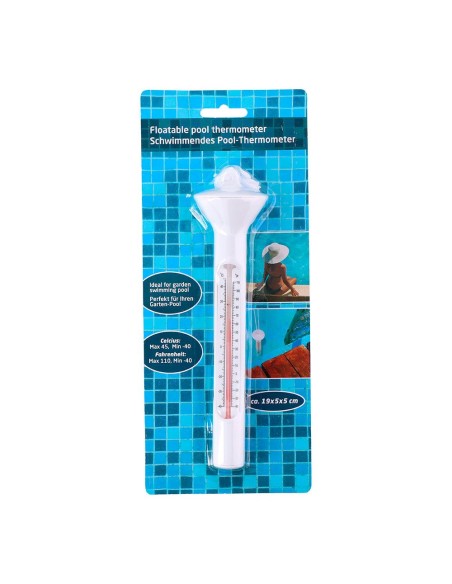 Termómetro de piscina flotante, 19 x 5 x 5 cm
