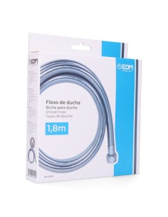 Flexo de ducha pvc color cromo brillante 1,8 m 2