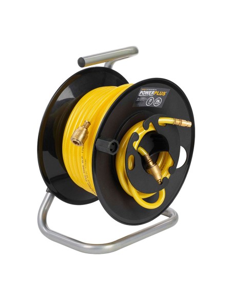 Enrollador portátil con manguera pvc para aire, 20 m