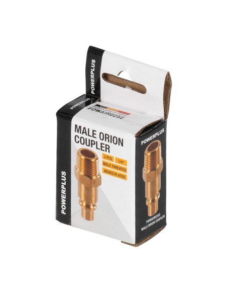 Conectores orion latón macho rosca macho ¼ pulg, 2 uds