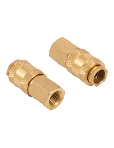 Conectores universales latón hembra rosca hembra ¼ pulg, 2 uds