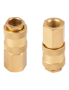 Conectores universales latón hembra rosca hembra ¼ pulg, 2 uds 2