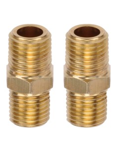 Conectores dobles latón macho ¼ macho ¼ pulg, 2 uds