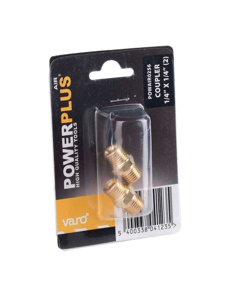 Conectores dobles latón macho ¼ macho ¼ pulg, 2 uds