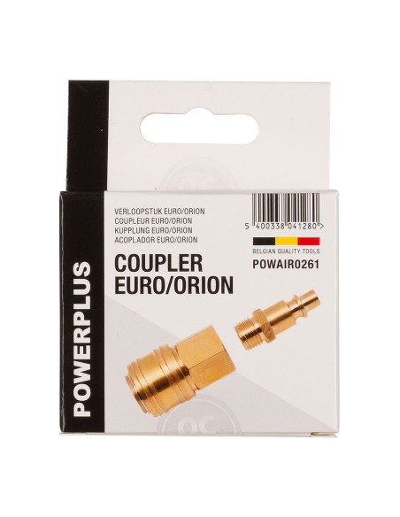 Conectores adaptador latón euro hembra / orion macho ¼ pulg, 2 piezas